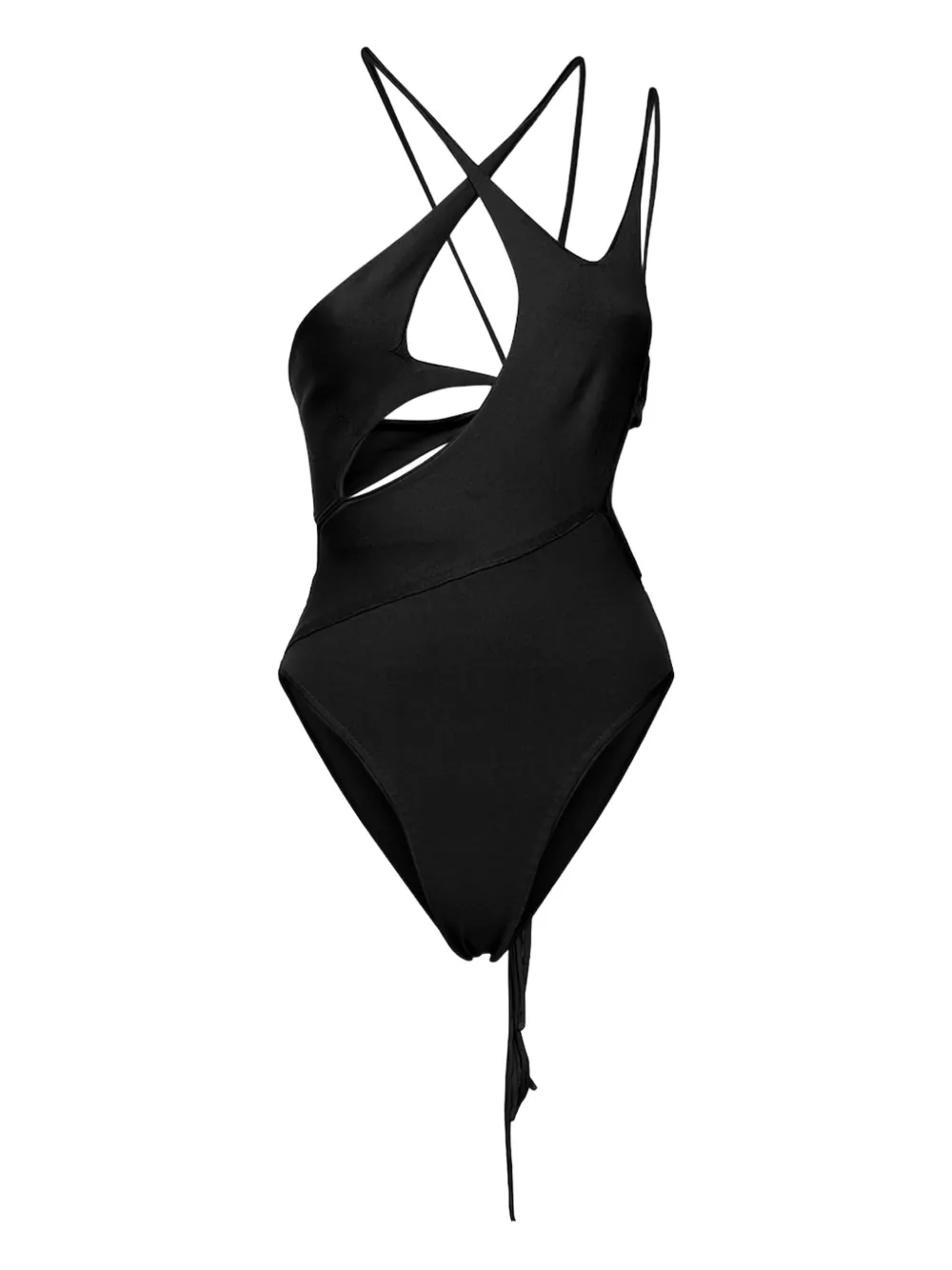 Ottolinger cutout multi-strap swimsuit Zwart