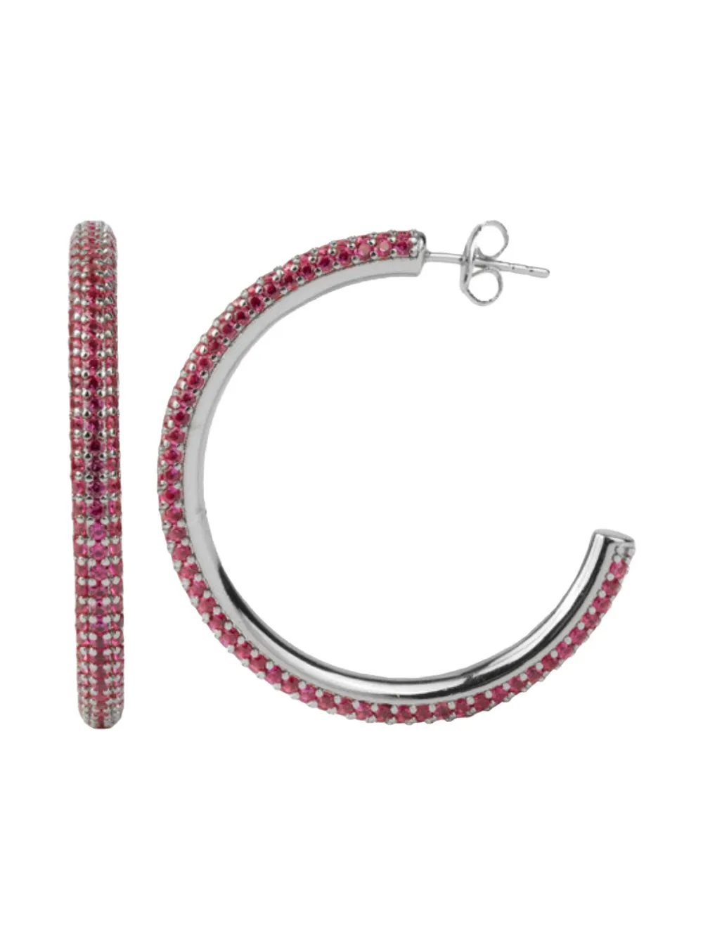 All The Luck In The World Aimé Hoop Earrings In Pink