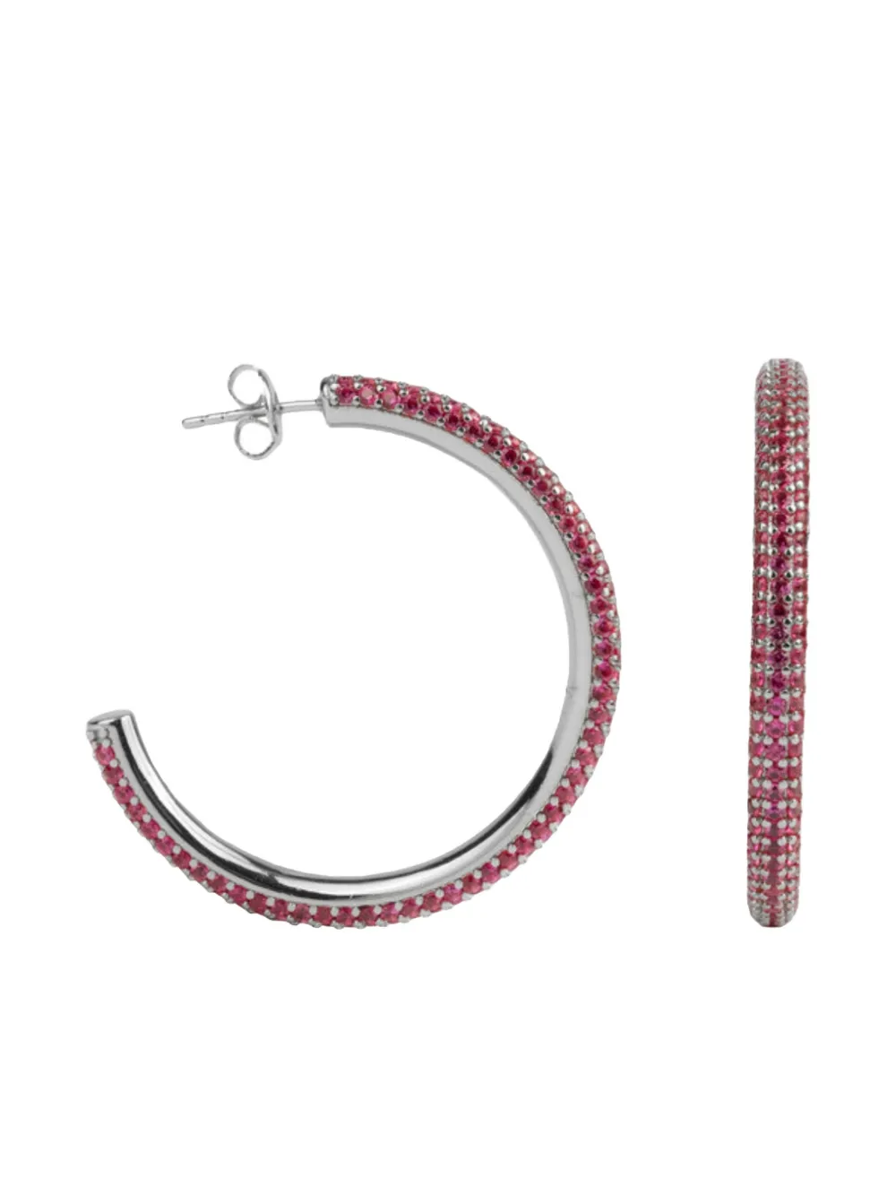 All The Luck In The World Aimé Hoop Earrings In Pink