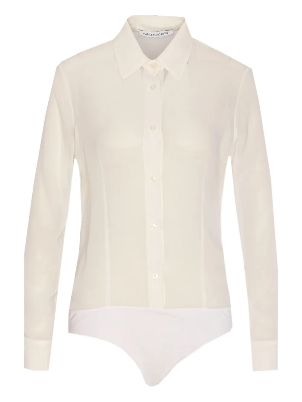 MAR DE MARGARITAS buttoned bodysuit - ホワイト MAR DE MARGARITAS buttoned bodysuit - ホワイト