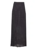 MAR DE MARGARITAS polka-dot maxi skirt - Black