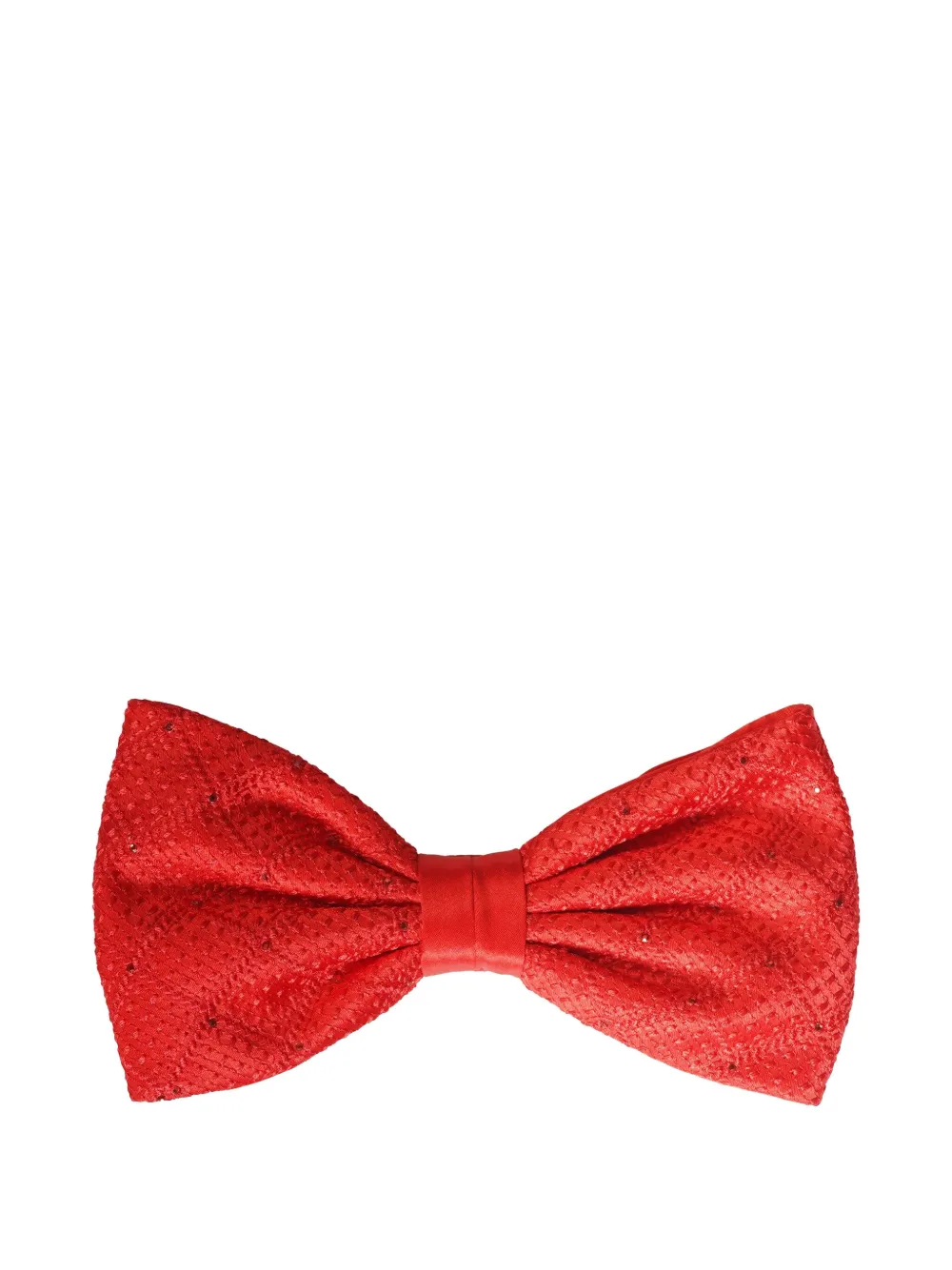 Stefano Ricci crystal-embellished embroidered bow tie - Rosso