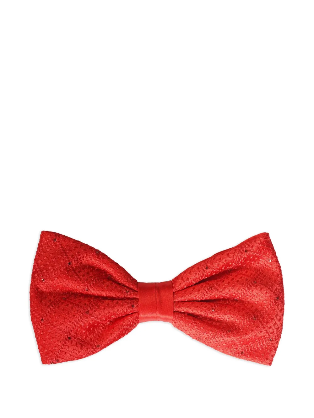 Stefano Ricci crystal-embellished embroidered bow tie - Rot