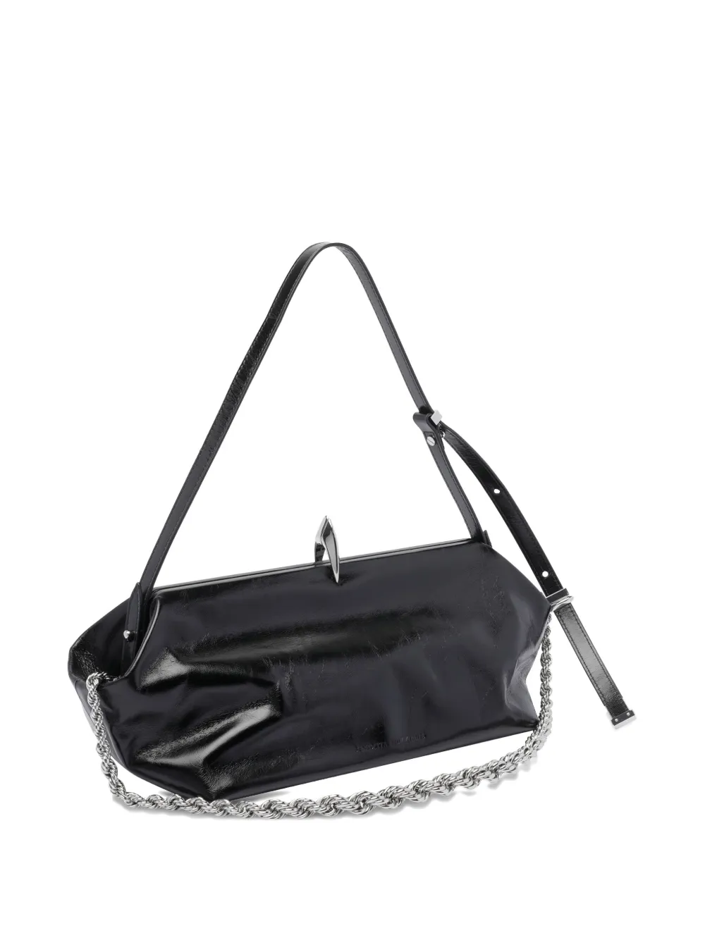 Benedetta Bruzziches medium leather shoulder bag Zwart