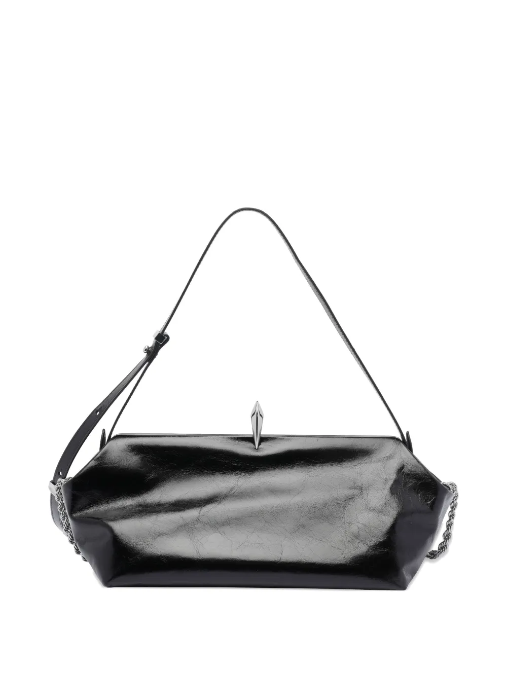 Benedetta Bruzziches medium leather shoulder bag Zwart
