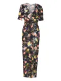 MAR DE MARGARITAS floral-print midi dress - Black