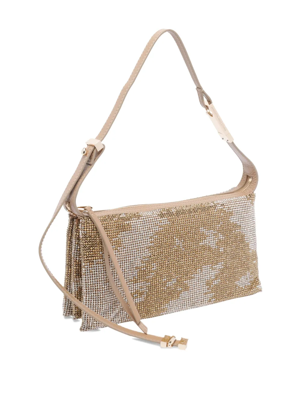 Benedetta Bruzziches crystal-embellished shoulder bag Bruin