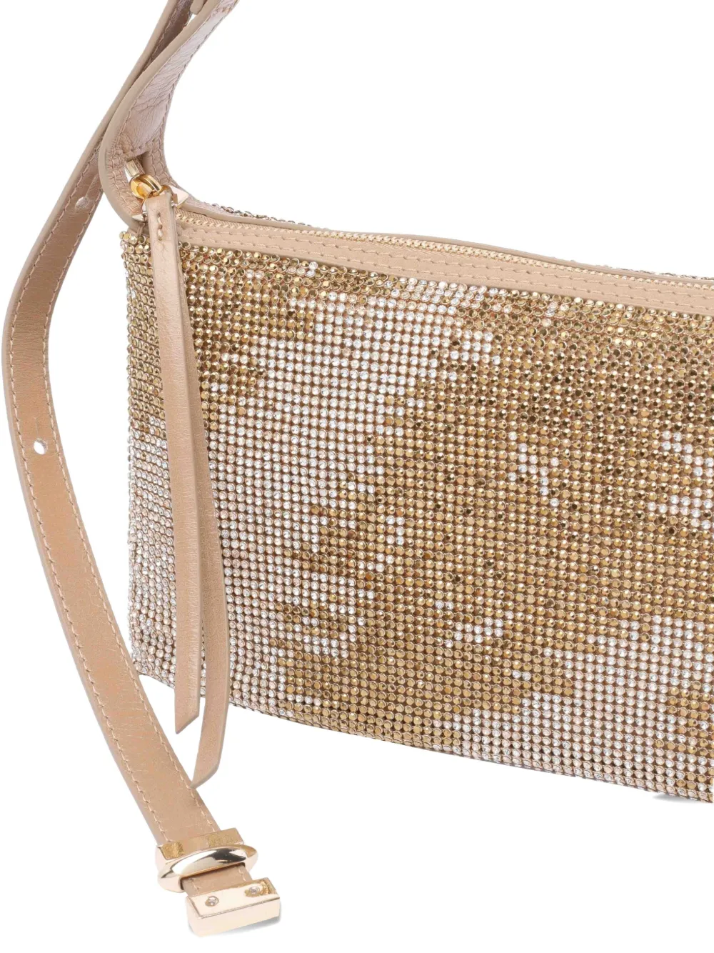 Benedetta Bruzziches crystal-embellished shoulder bag Bruin