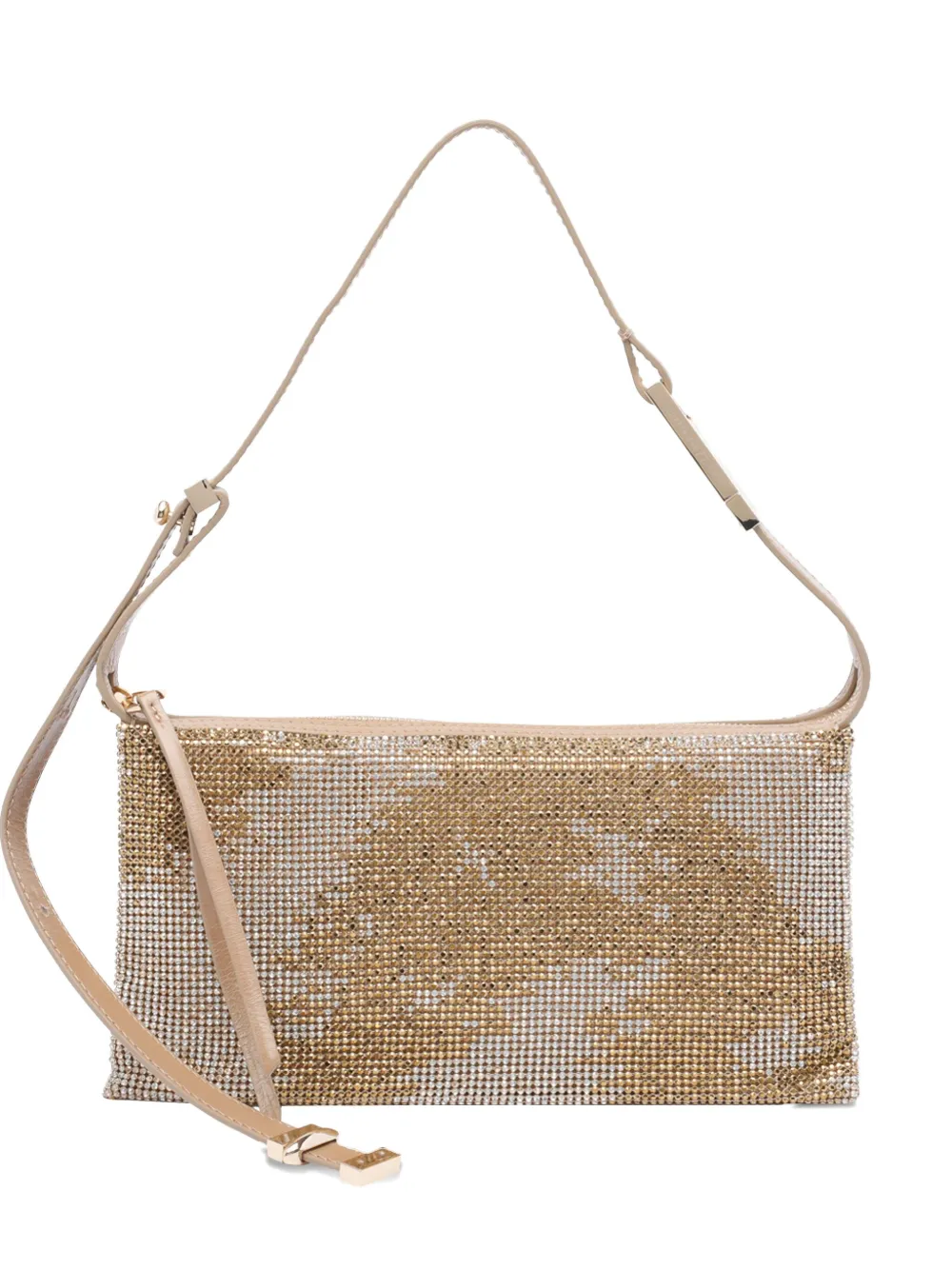 Benedetta Bruzziches crystal-embellished shoulder bag Bruin