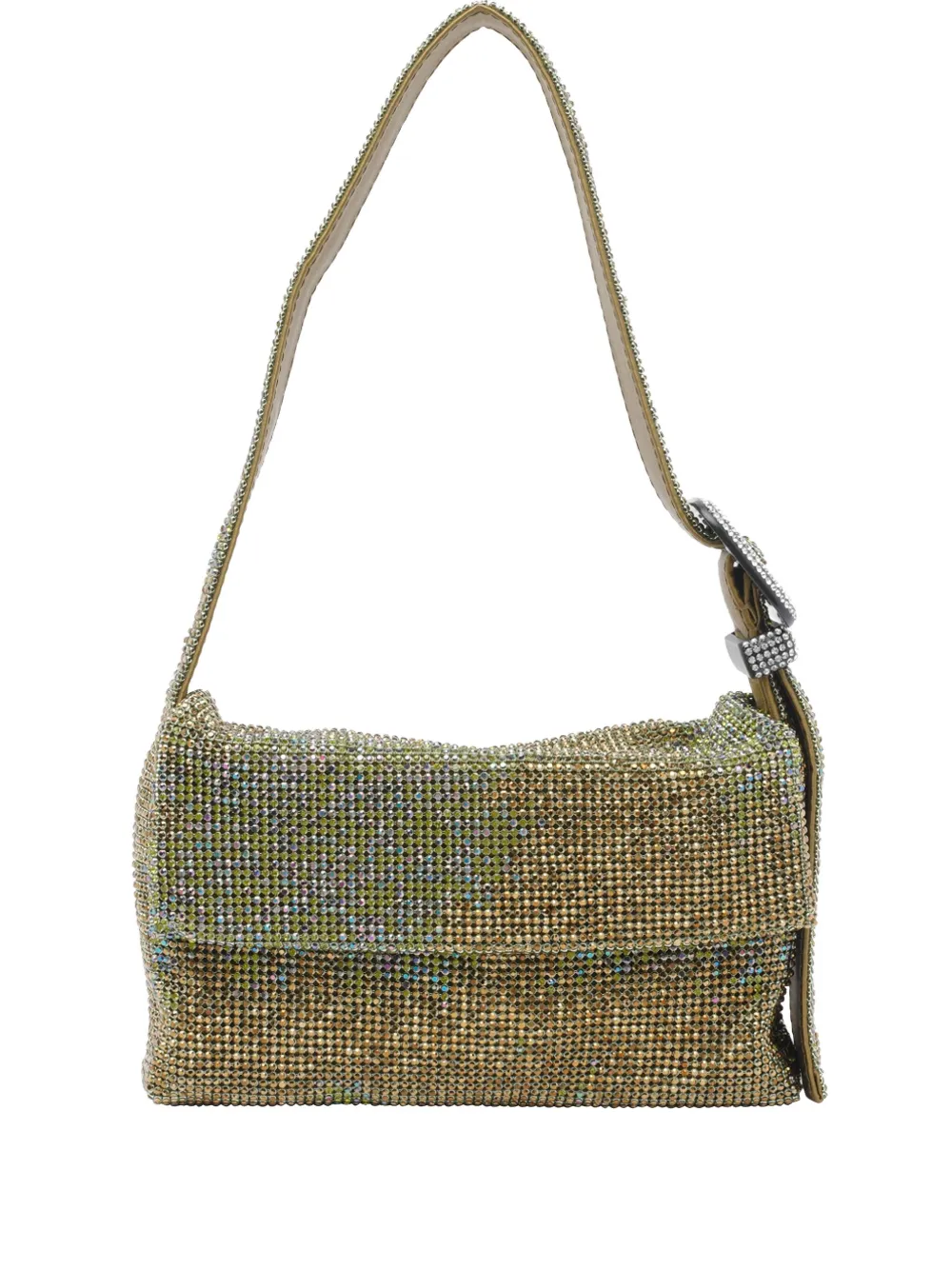 Benedetta Bruzziches Vutty la Mignon crystal-embellished shoulder bag Groen