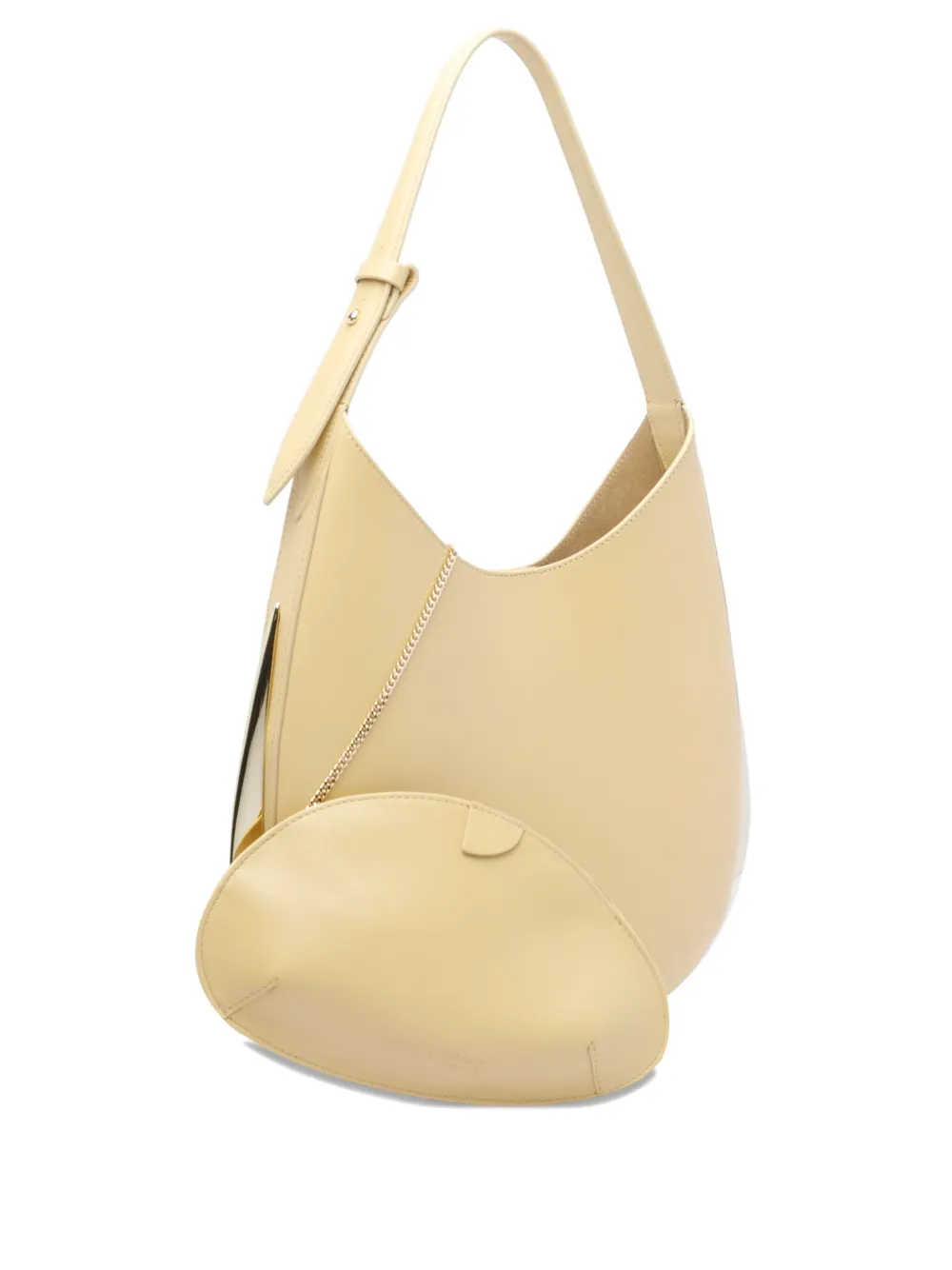 Benedetta Bruzziches Amalia calf leather shoulder bag Beige
