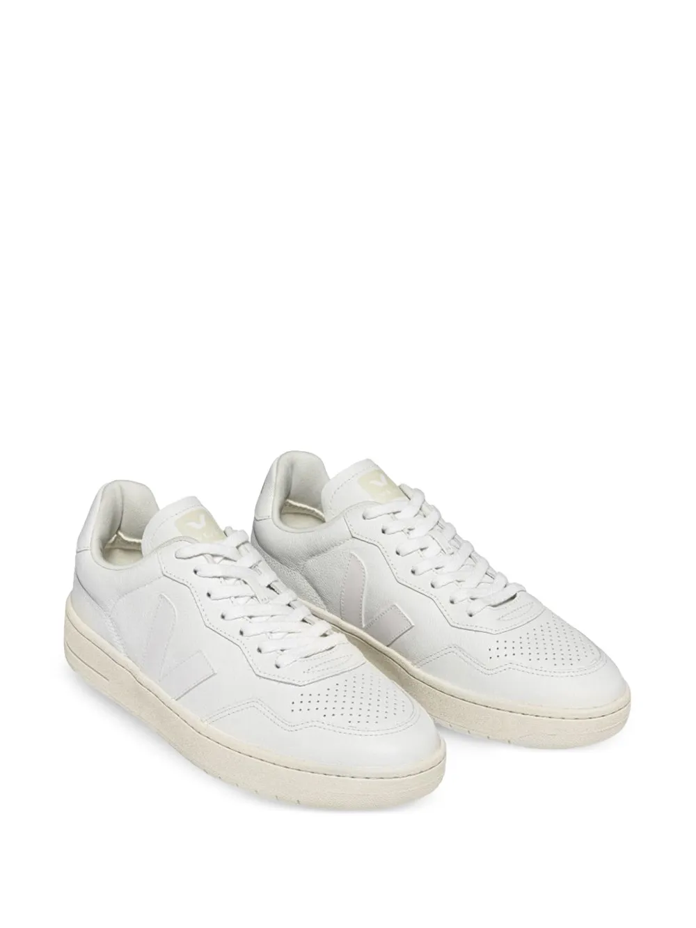 VEJA leather v-logo sneakers White