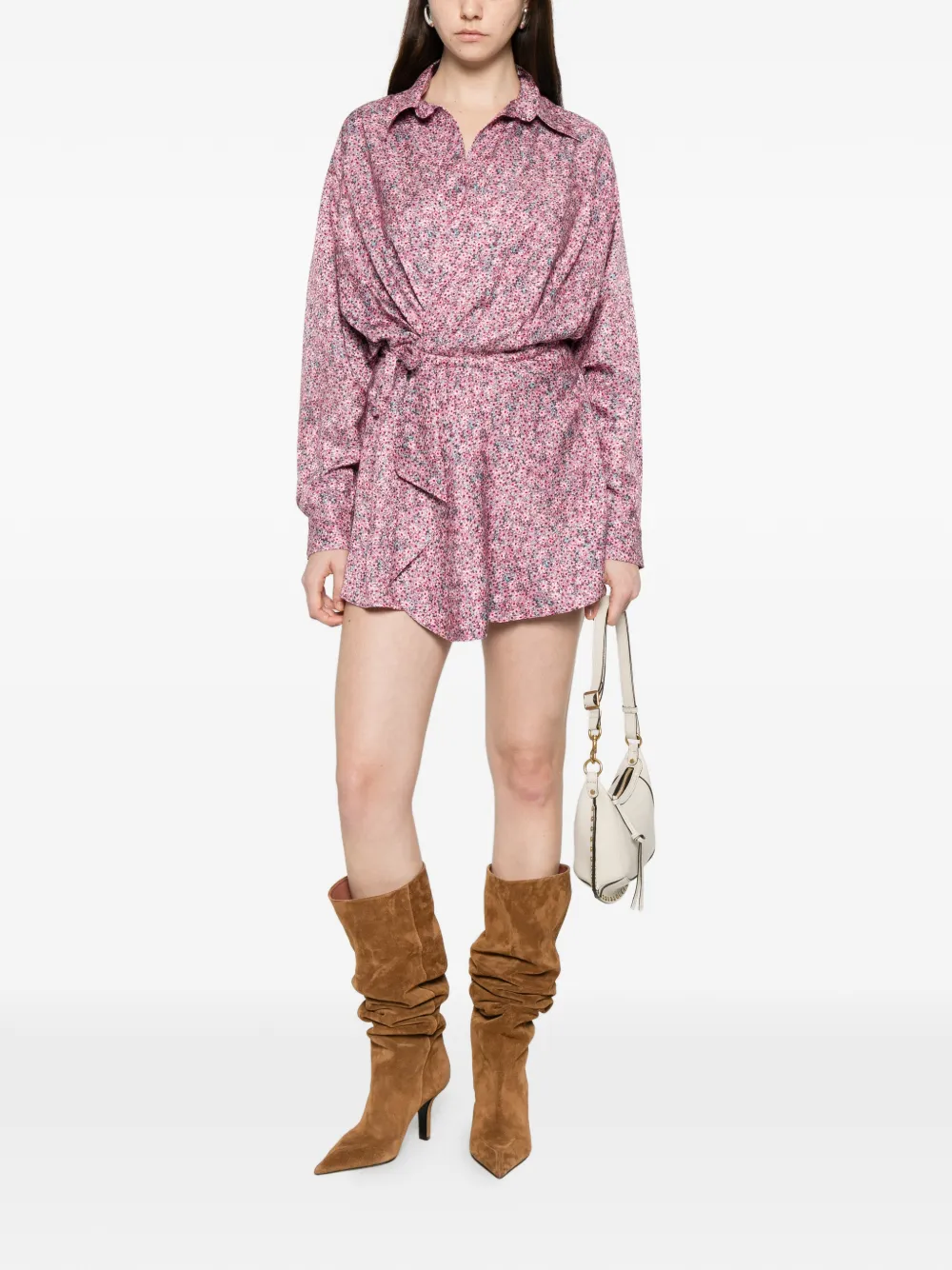 ISABEL MARANT Harmony floral mini dress - Roze