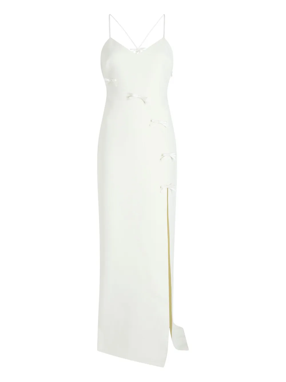 Cinq A Sept Elea bow-detail maxi dress Beige