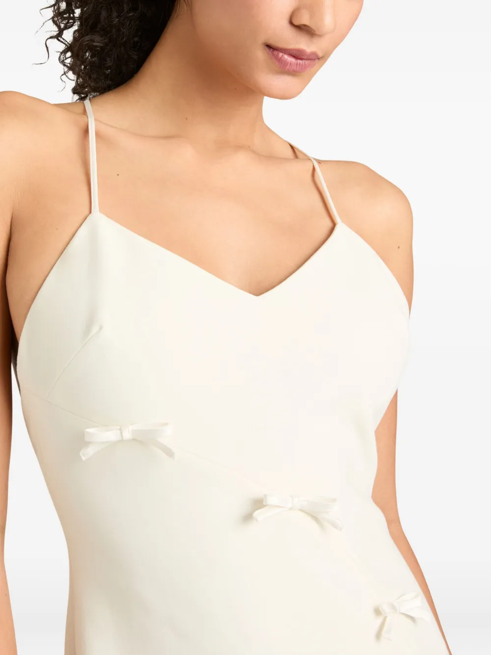 Cinq A Sept Elea bow-detail maxi dress Beige