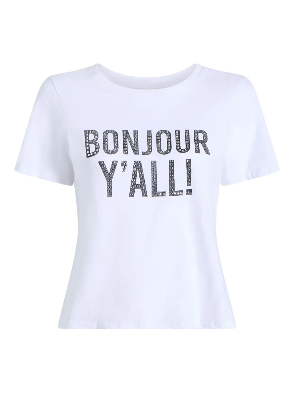 Cinq A Sept Bonjour Y'all embellished T-shirt Wit