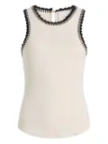 Cinq A Sept Lizzie crochet-trim top - White