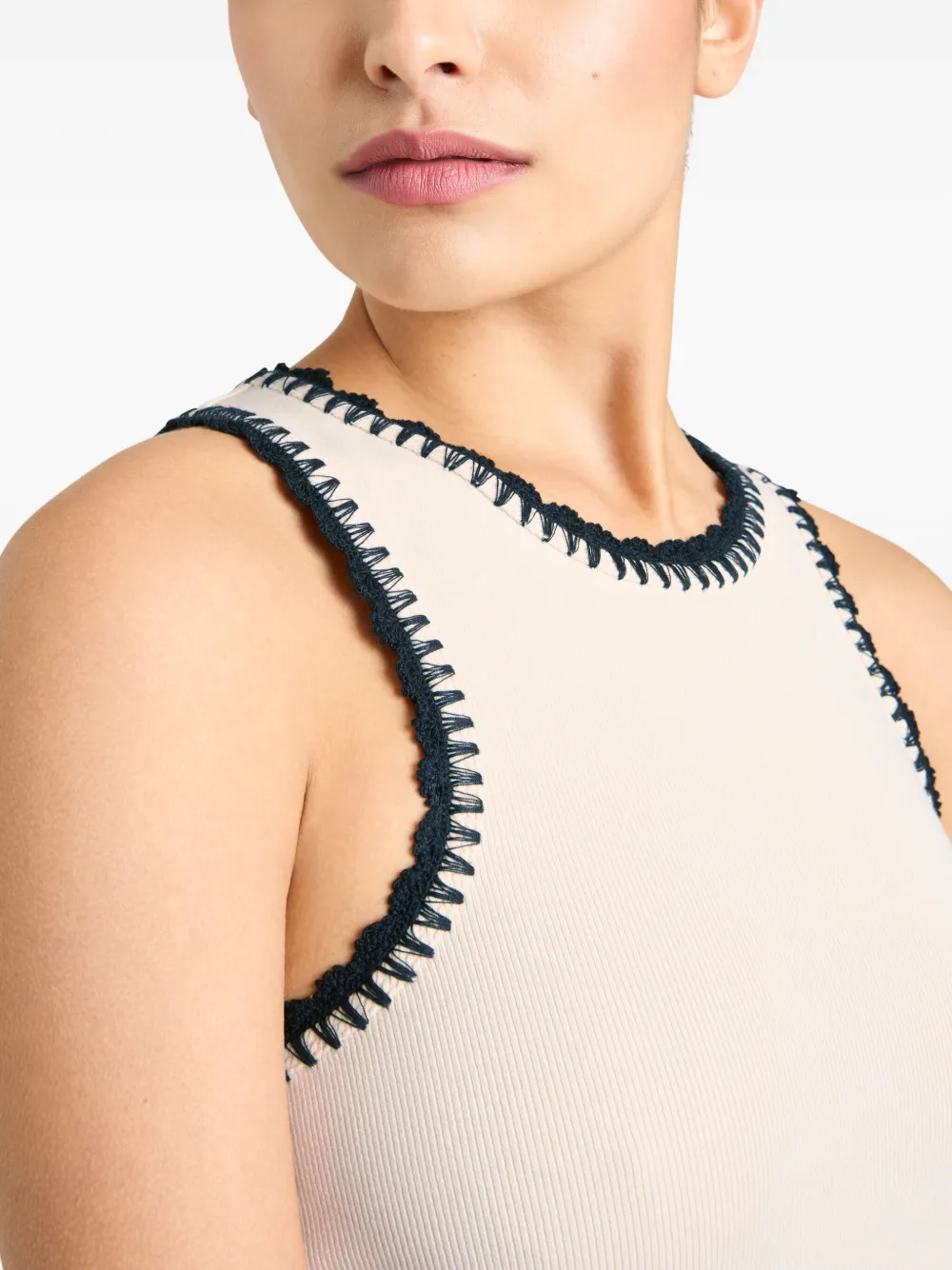 Cinq A Sept Lizzie crochet-trim top Wit