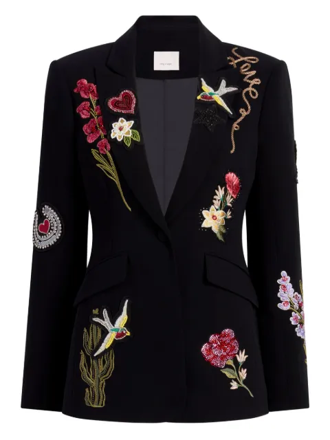 Cinq A Sept Amour-embroidered embellished blazer