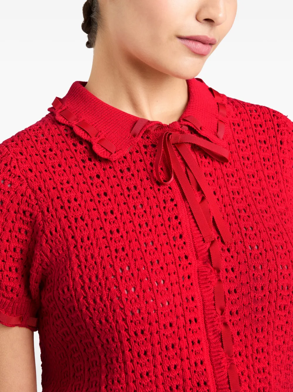 Cinq A Sept Ginevra crochet top Rood