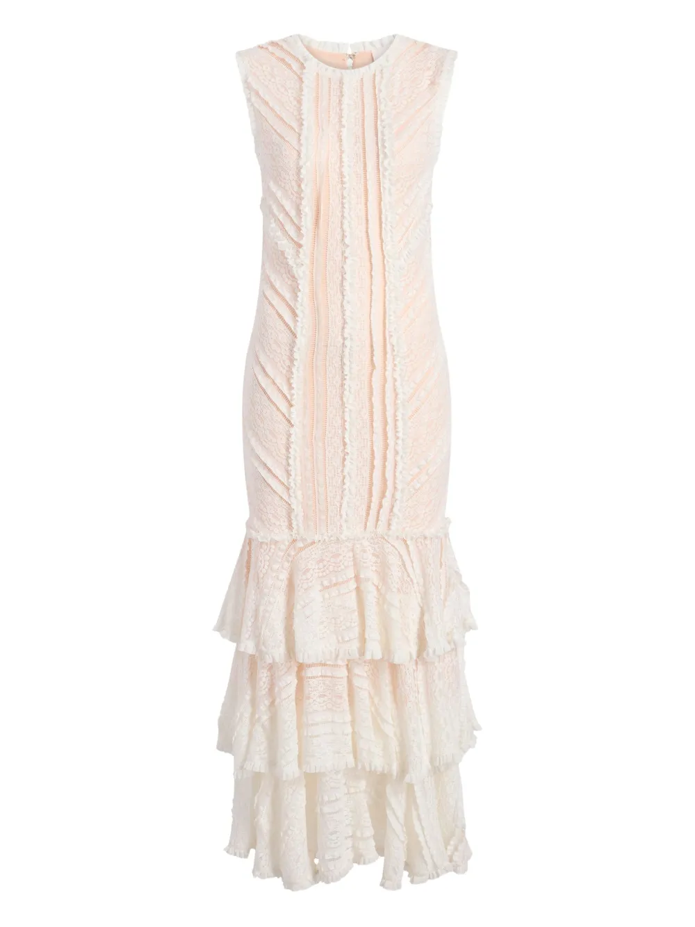 Cinq A Sept Maceio maxi-jurk met ruches Beige