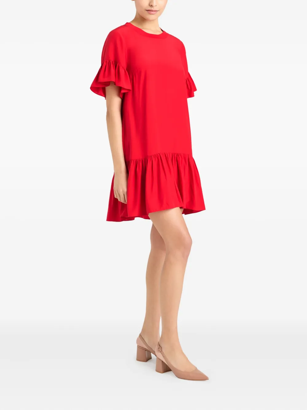 Cinq A Sept Leilah ruffled mini dress Rood