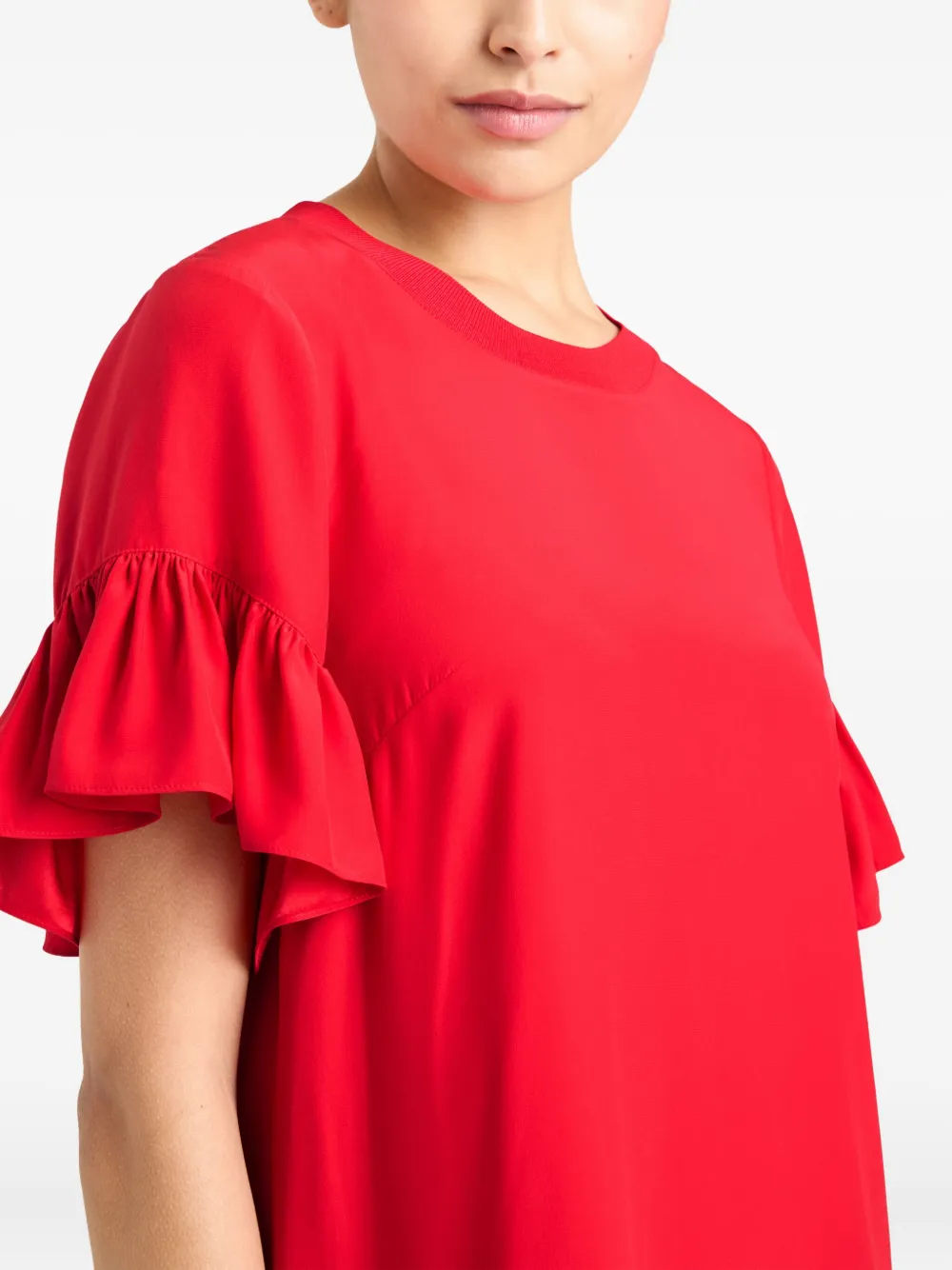 Cinq A Sept Leilah ruffled mini dress Rood