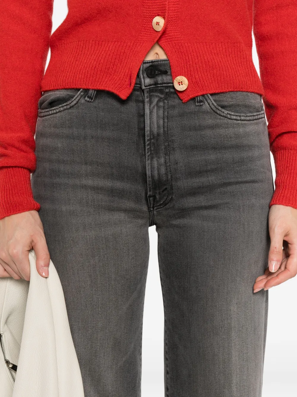 MOTHER frayed jeans Grijs