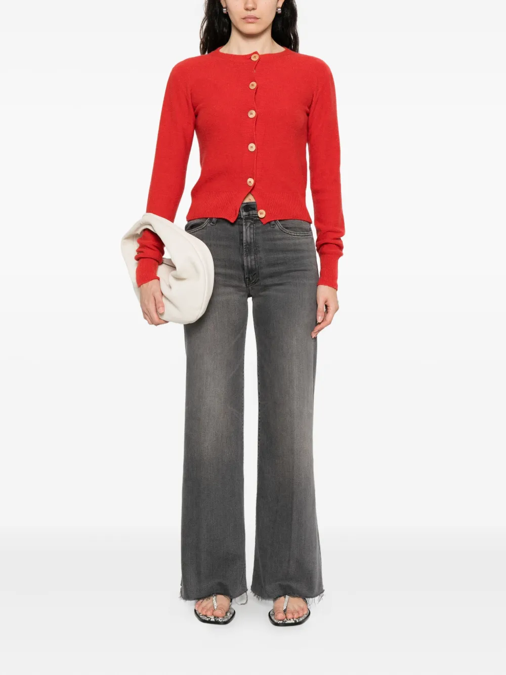 MOTHER frayed jeans Grijs