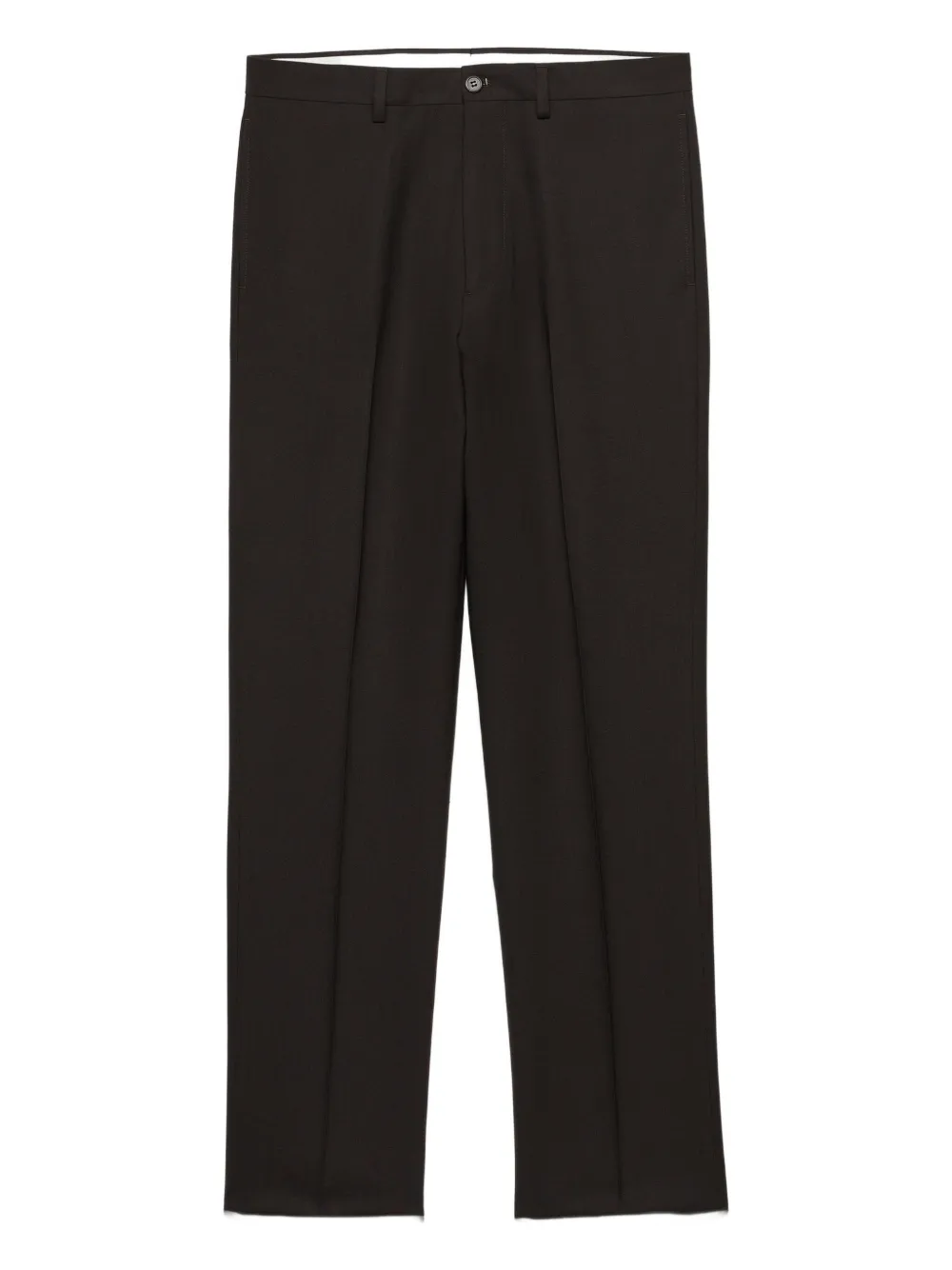Prada Wollen broek met knoopsluiting Bruin