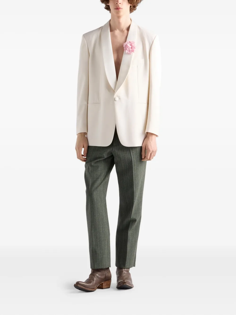 Prada Wollen broek Groen