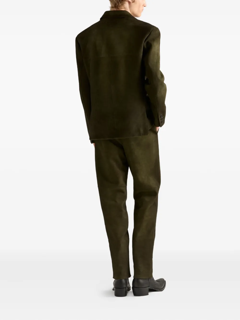 Prada Blazer met gekerfde revers en drie knopen Groen