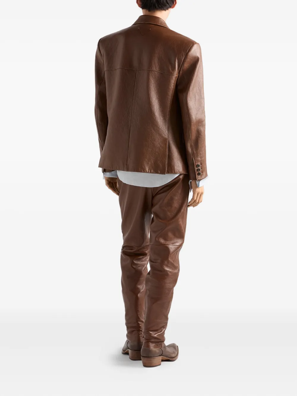 Prada Leather Trousers | Brown | FARFETCH