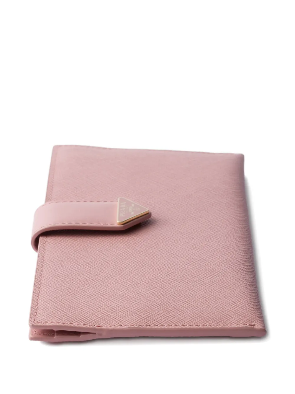 Prada Leren portemonnee met drukknoop Roze