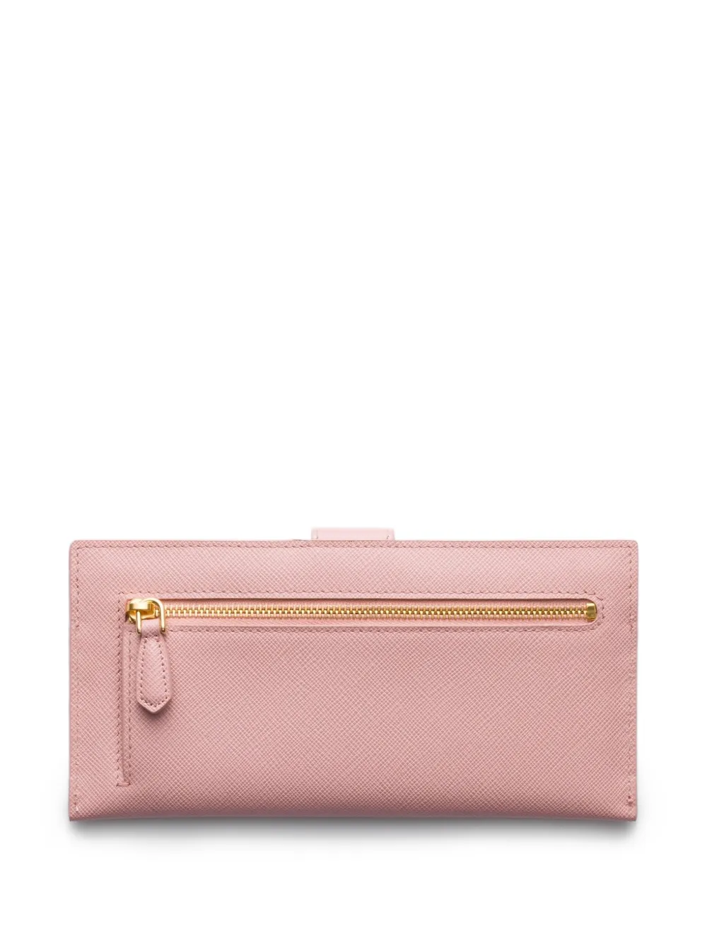 Prada Leren portemonnee met drukknoop Roze