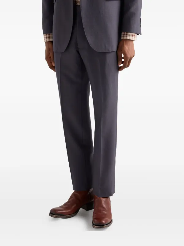 Prada Pleated Wool Trousers | Grey | FARFETCH