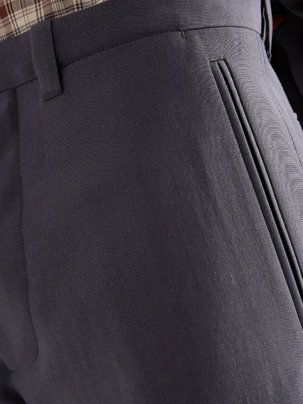 Prada Pleated Wool Trousers | Grey | FARFETCH