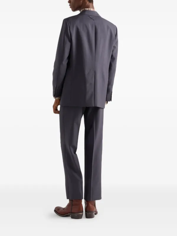 Prada Pleated Wool Trousers | Grey | FARFETCH