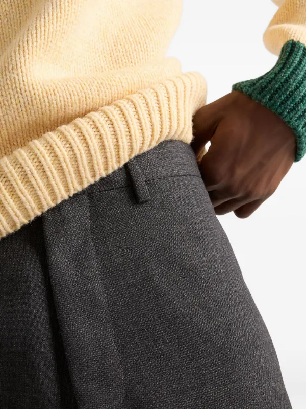 Prada Wool Trousers | Grey | FARFETCH GR