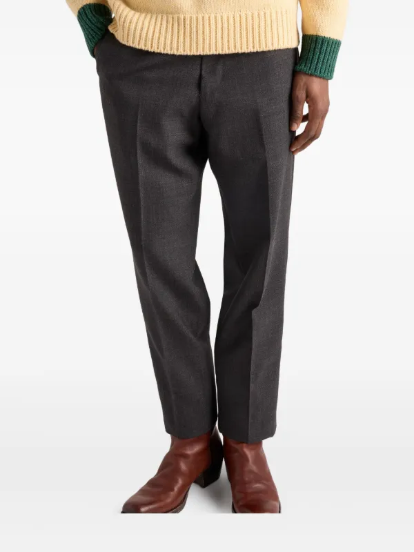 Prada Wool Trousers | Grey | FARFETCH GR