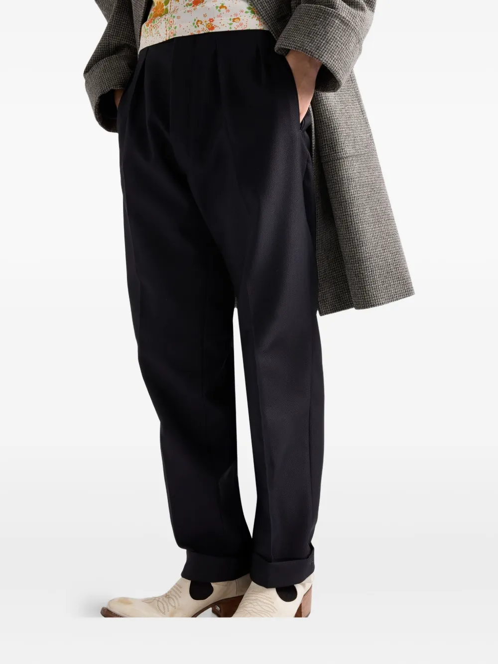 Prada Plooibroek Blauw