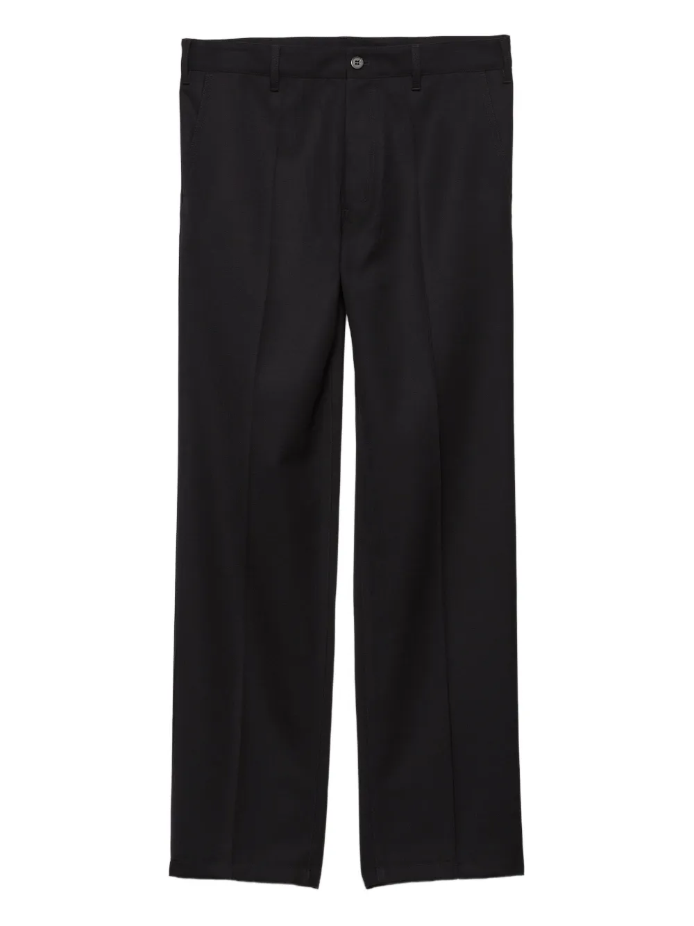 Prada triangle-logo wool trousers Zwart