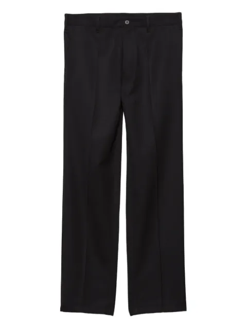 Prada triangle-logo wool trousers