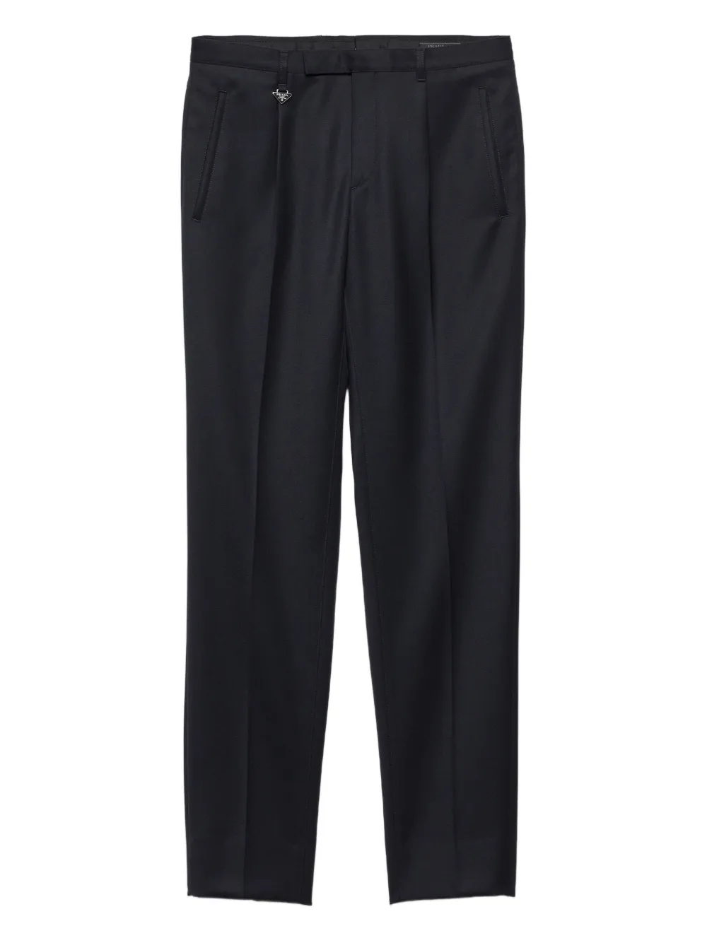pleated triangle-logo trousers
