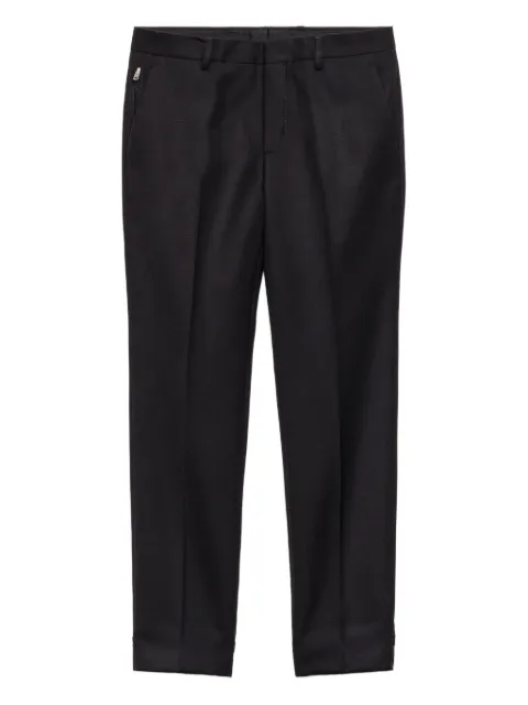 Prada triangle-logo wool trousers