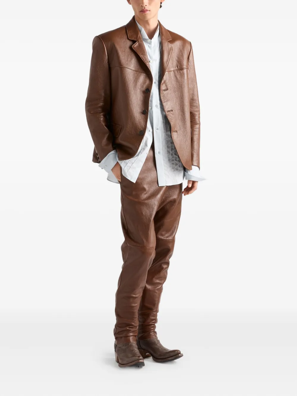 Prada Bomberjack met rits Bruin