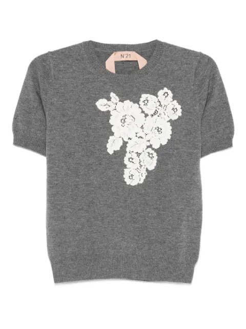 Nº21 floral-lace sweater