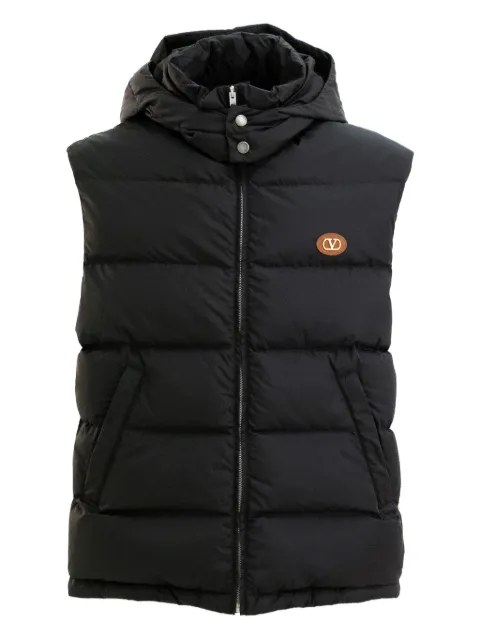Valentino Garavani VEST ZIPPED HOODED VLOGO SIGNATURE W/DUCK FEATHERS