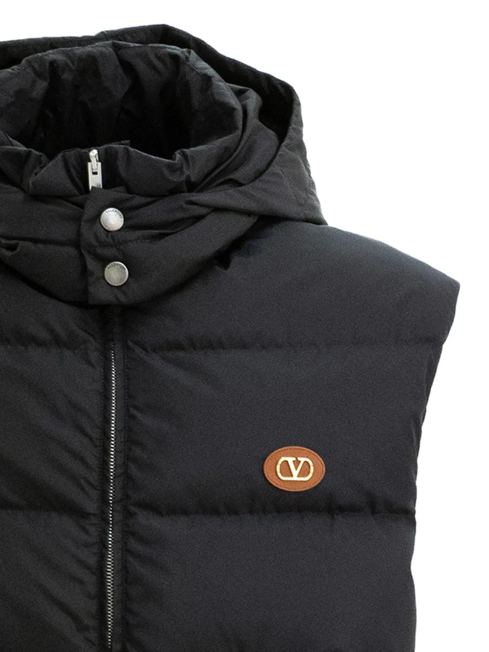 Valentino Garavani VEST ZIPPED HOODED VLOGO SIGNATURE W/DUCK FEATHERS | Doudounes & vestes matelassées | Image 2