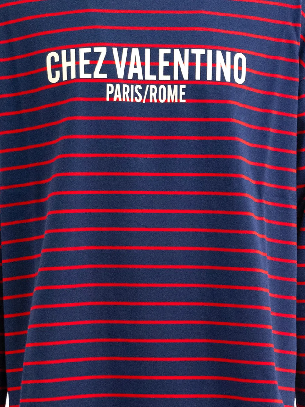 Valentino Garavani Gestreept T-shirt - Blauw